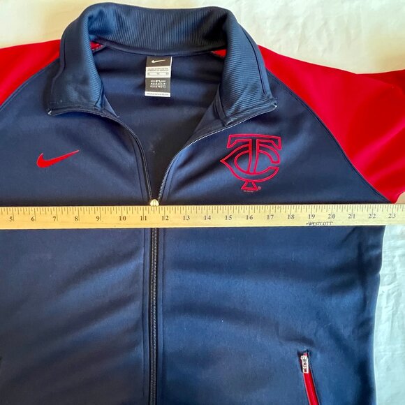 Minnesota Twins Zip Up Jacket by Nike, Navy and Red, Size XL, EUC! - Picture 8 of 13